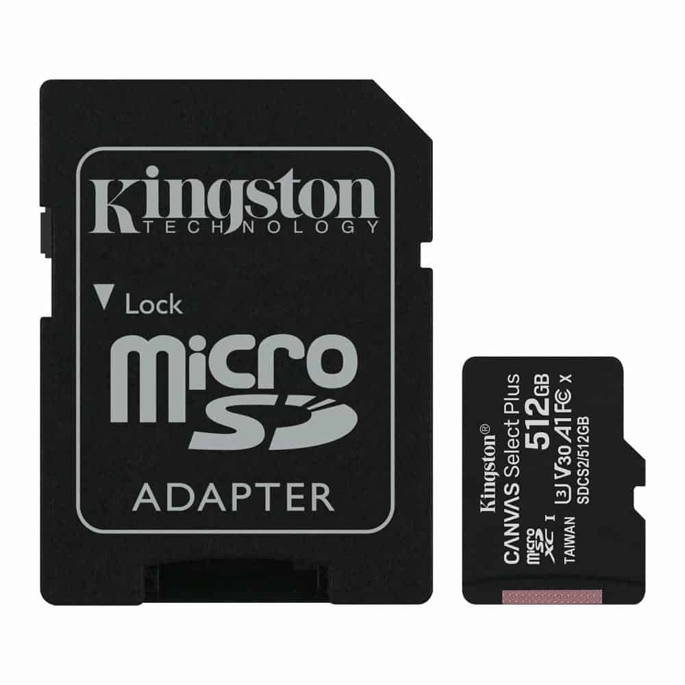 (image for) Kingston Canvas Select Plus 512GB UHS-I Micro SD Memory Card + SD Adapter